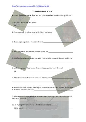 10 proverbi italiani