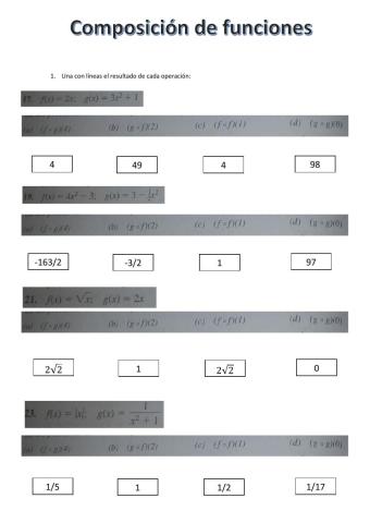 composicion de funciones