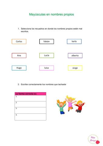 Mayúsculas en nombres propios