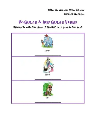 Regular & Irregular verbs
