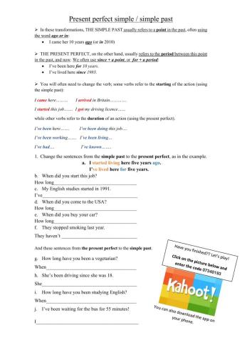 Present perfect vs Past simple