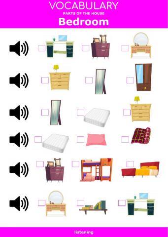 Parts of the house - bedroom - listening