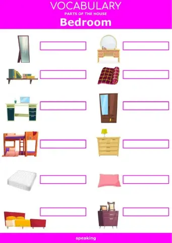 Parts of the house - bedroom - speaking