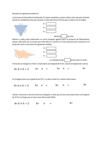 Perímetro y Área del triángulo