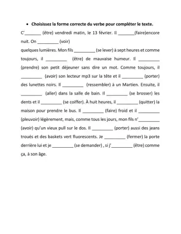 Passé composé et imparfait