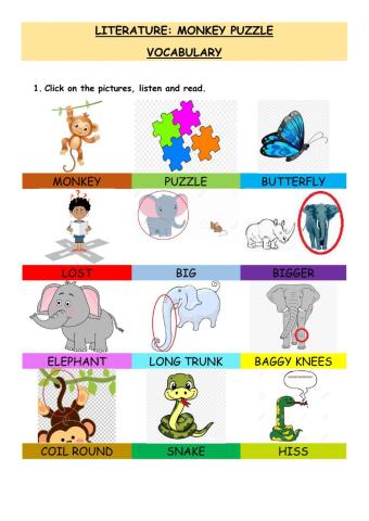 Monkey Puzzle Vocabulary