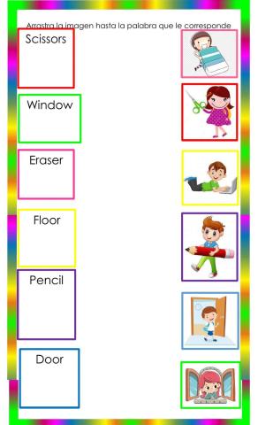 Utiles escolares en inglés