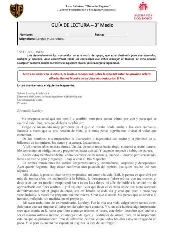 Guía de aprendizaje - El Río