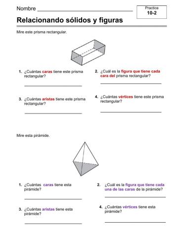 Relating Solids and Shapes