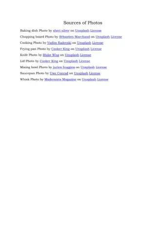 Sources of Cooking Photos