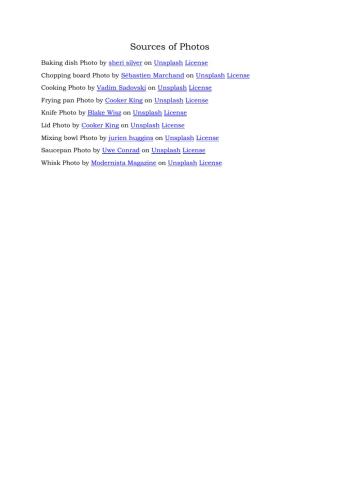 Sources of Cooking Photos