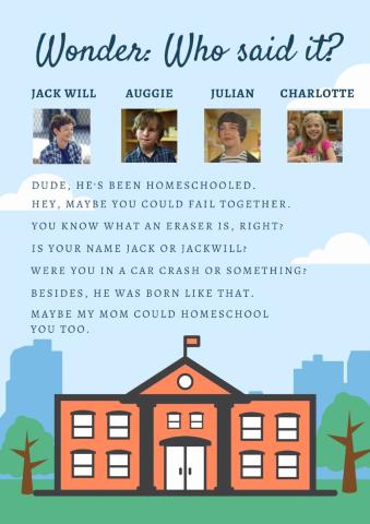 Wonder: Who Said It?