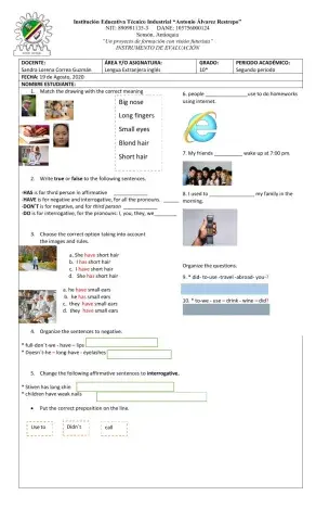 Exam for second period 10