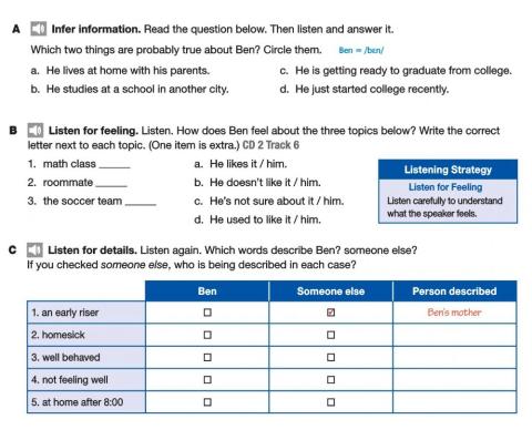 Intermediate 03 page 103 listening