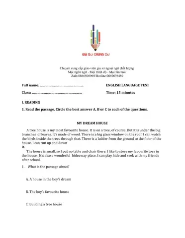 Lớp 6 - Unit 3 MY FRIENDS-READING