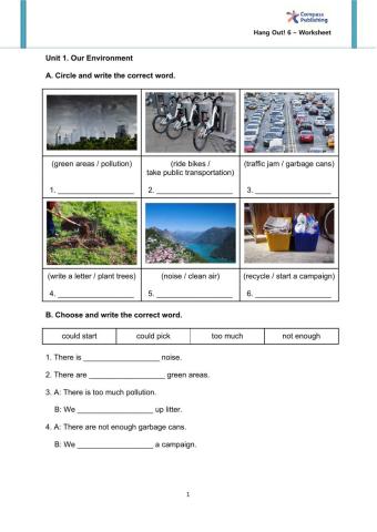 Unit 1. Our Environment