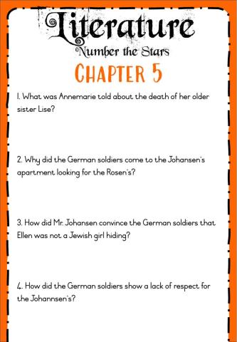 Number the Stars - Chapter 5 & 6