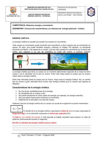 Energia Cinetica -Potencial