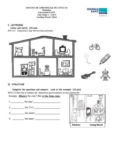 Take Shape 1 midter Unit 4