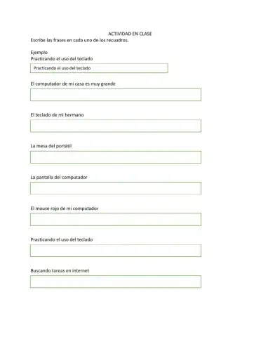 Actividad de informática (Digitacion)
