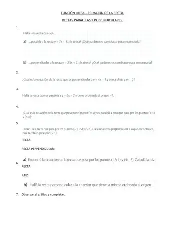 Rectas paralelas y perpendiculares