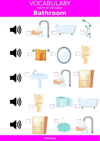 Parts of the house - bathroom - listening