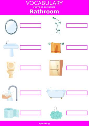 Parts of the house - bathroom - speaking