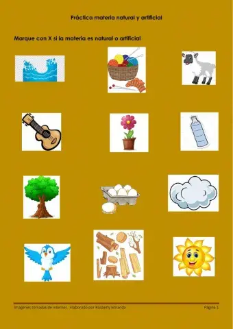 Materia artificial y natural