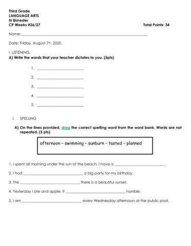 LA CP Week 26 and 27