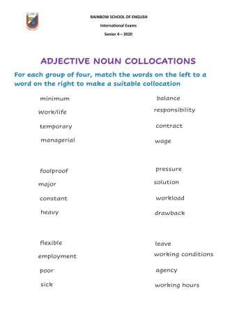 Adjective Noun Collocations
