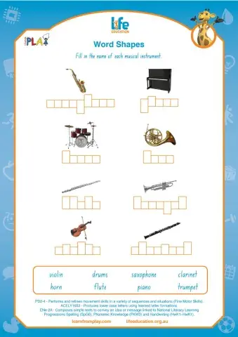 Life Ed - Word Shapes