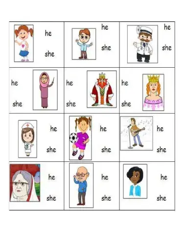 He - she