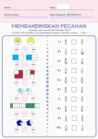 Matematika Membandingkan Pecahan