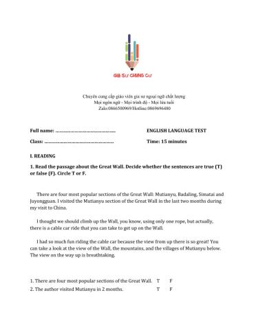 Lớp 6 - Unit 6 OUR TET HOLIDAY-READING