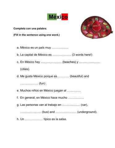 México - oraciones simples (Phase 1)