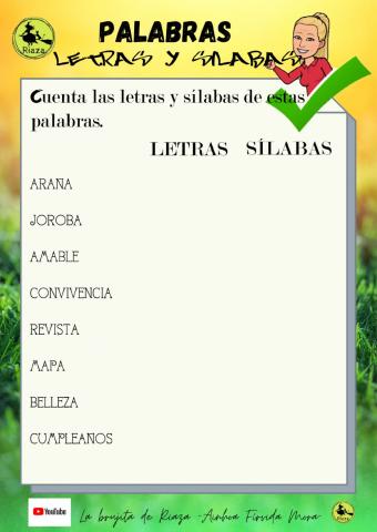 Letras y sílabas