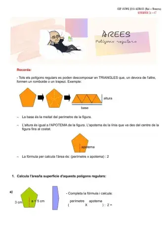 Arees-superfícies: polígons regulars