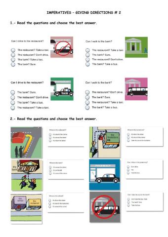 Imperatives - giving directions