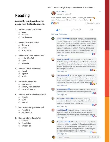 English in your world