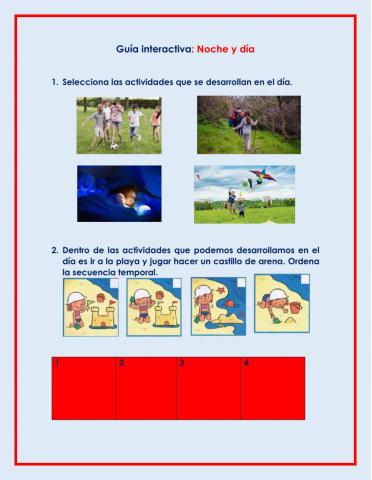 Nociones temporales día y noche