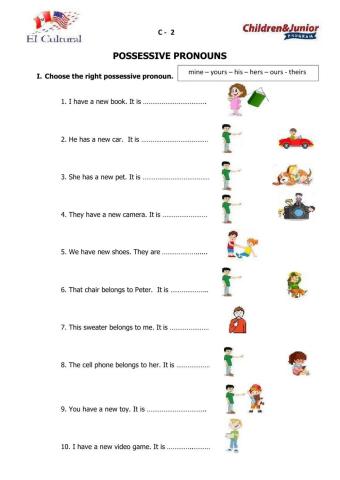 Possessive pronouns