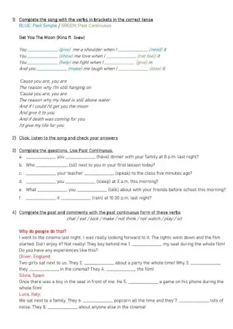 Past Continuos Practice