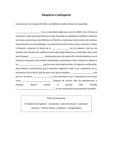 Adaptarse o extinguirse