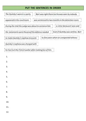 Unscramble the story