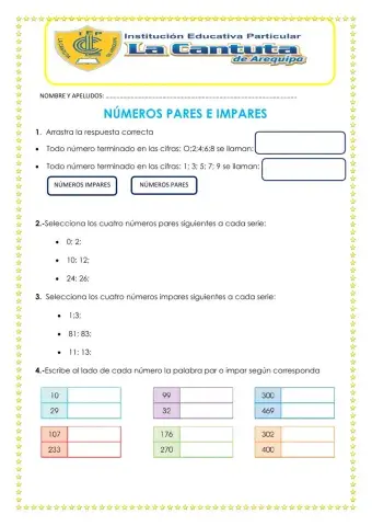 Números pares e impares