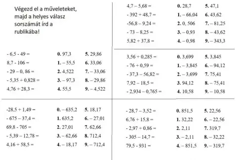 Tizedestört összevonás