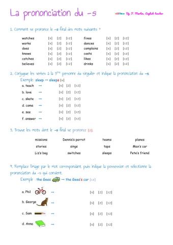 La prononciation du -s final