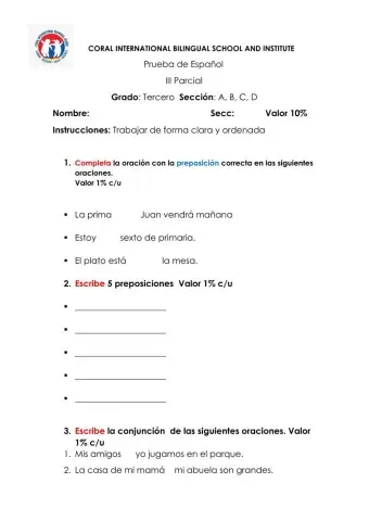 Preposicion y Conjuncion