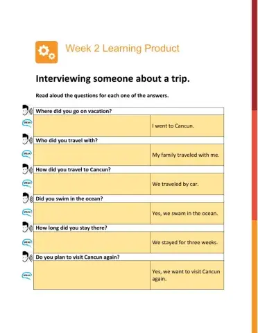 Interview about a trip