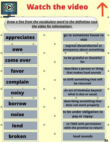 Vocabulary: Friends and Neighbors